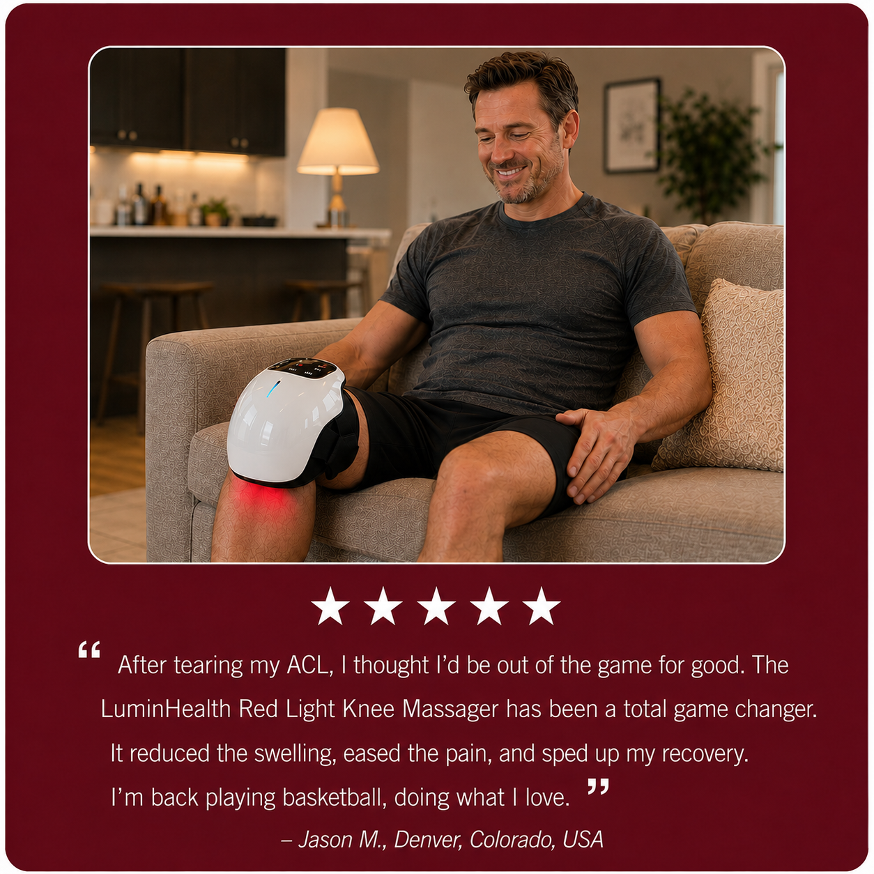 LuminHealth™ Red Light Knee Massager