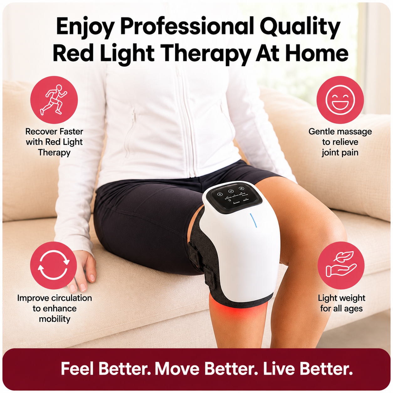 LuminHealth™ Red Light Knee Massager